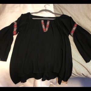 Black Flowy too with Floral Details